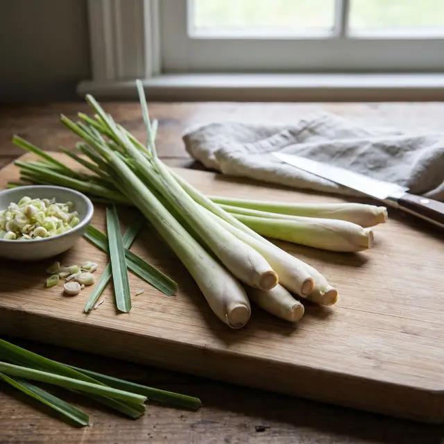 Lemongrass and aromatics used to season Cebu lechon
